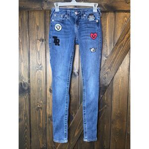 Vintage True Religion Super Skinny Patchwork Jeans